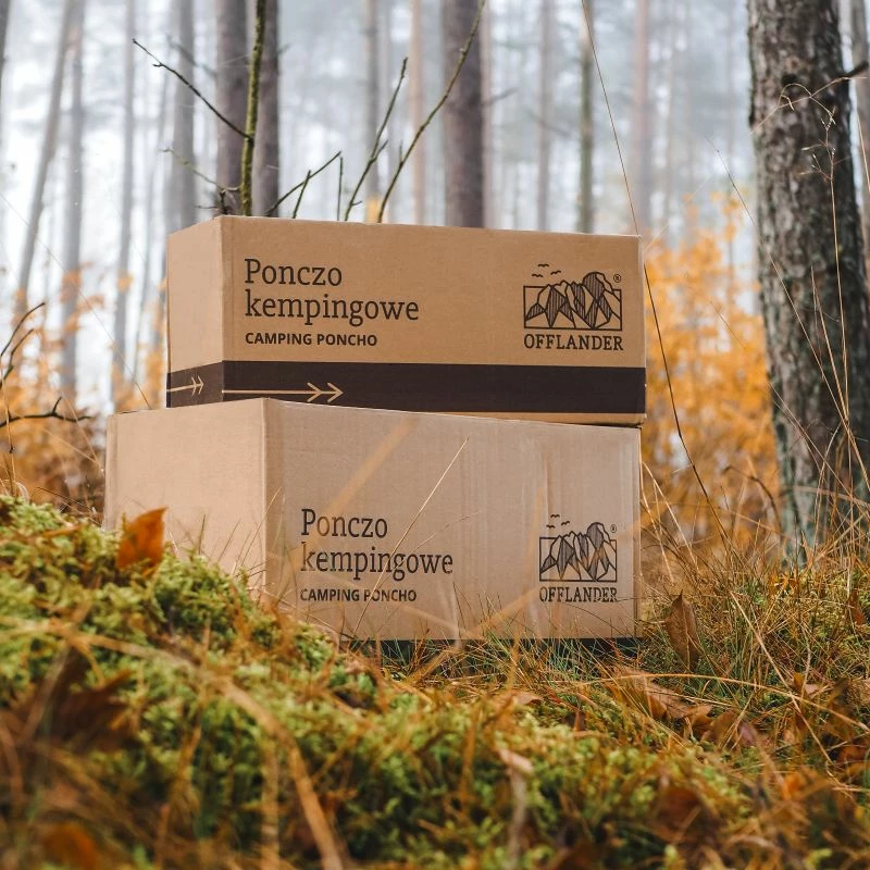 Pončo z ogrevalnim panelom Offlander, rjav