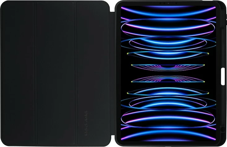 Ovitek za iPad Air 11 M3/M2, iPad Air 10,9 (5. in 4. gen), iPad Pro 11 (2022–2021), črn/prosojen - CRONG PrimeFolio