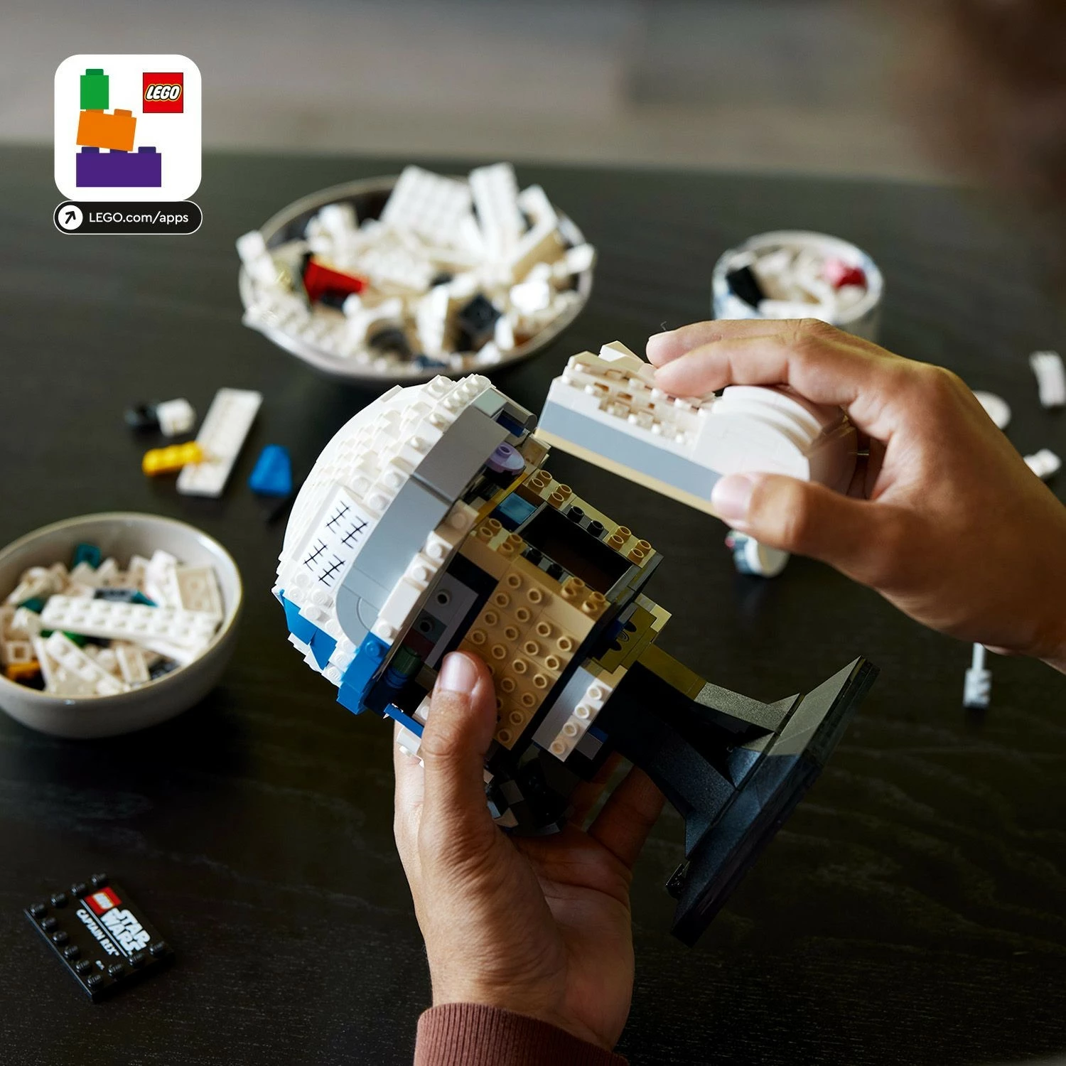 Detajiran model čelade Captain Rex, LEGO Star Wars, 854 kosi, večbarven