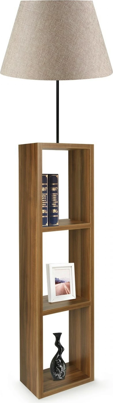 Stojna svetilka iz lesa, rjava in bež, Opviq AYD-1769