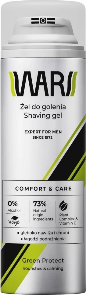 Gel za britje – Expert For Men Green Protect WARS, 200 ml