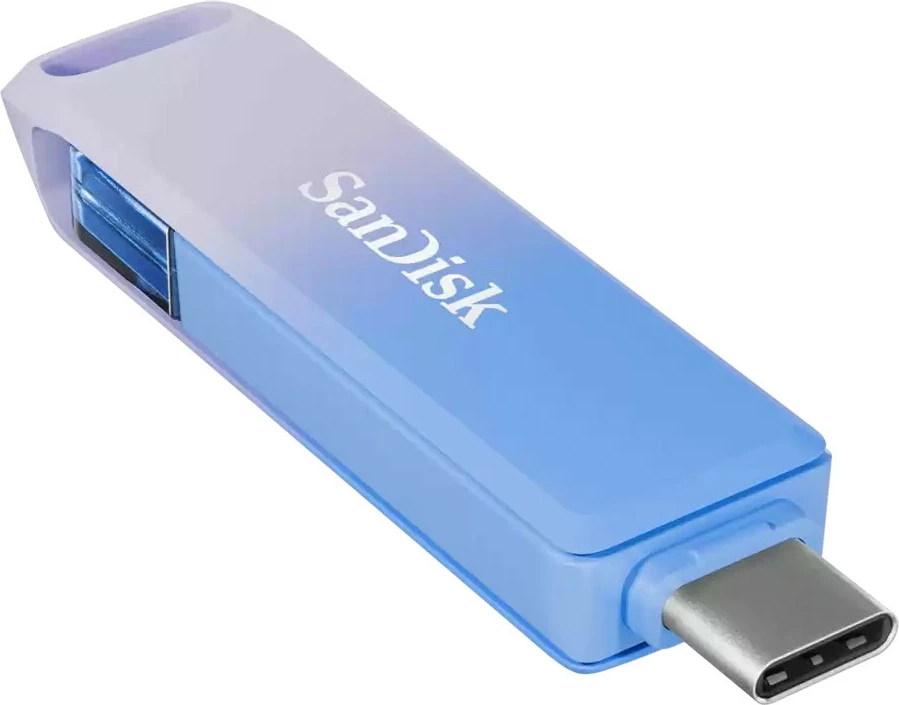 USB ključek SanDisk Creator Phone Drive 256 GB Lightning/USB-C modro/vijoličen