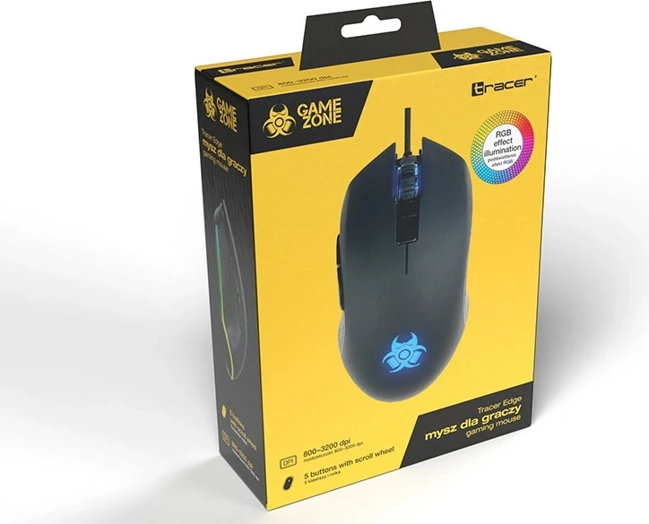 Igralni miš z LED RGB, Tracer GameZone EDGE, s kablom