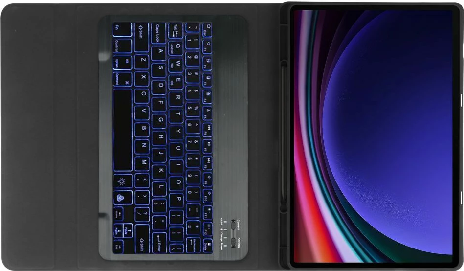 Ovitek s tipkovnico in držalom za pisalo Tech-Protect SC Pen za Samsung Galaxy Tab S9 FE 10,9" X510/X516B, črn