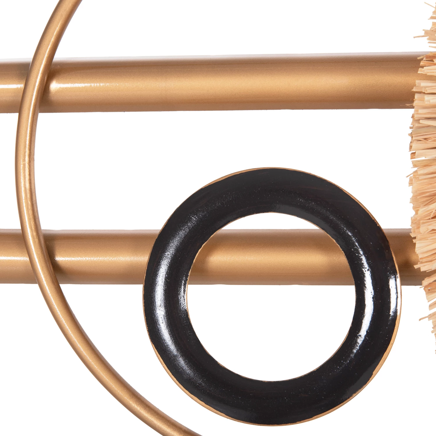 Stenska ura FH4200 kovina in rafija vlakna v zemeljskih tonih 100x49Hcm