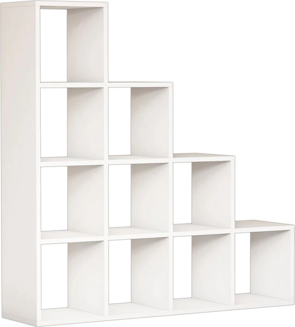 Knjižna polica SCALE iz melamina bele barve 120x30x123,6H cm FH9238.11