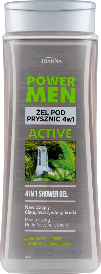 Gel za tuš 4-v-1 za moške Joanna Power Men Active 300 ml