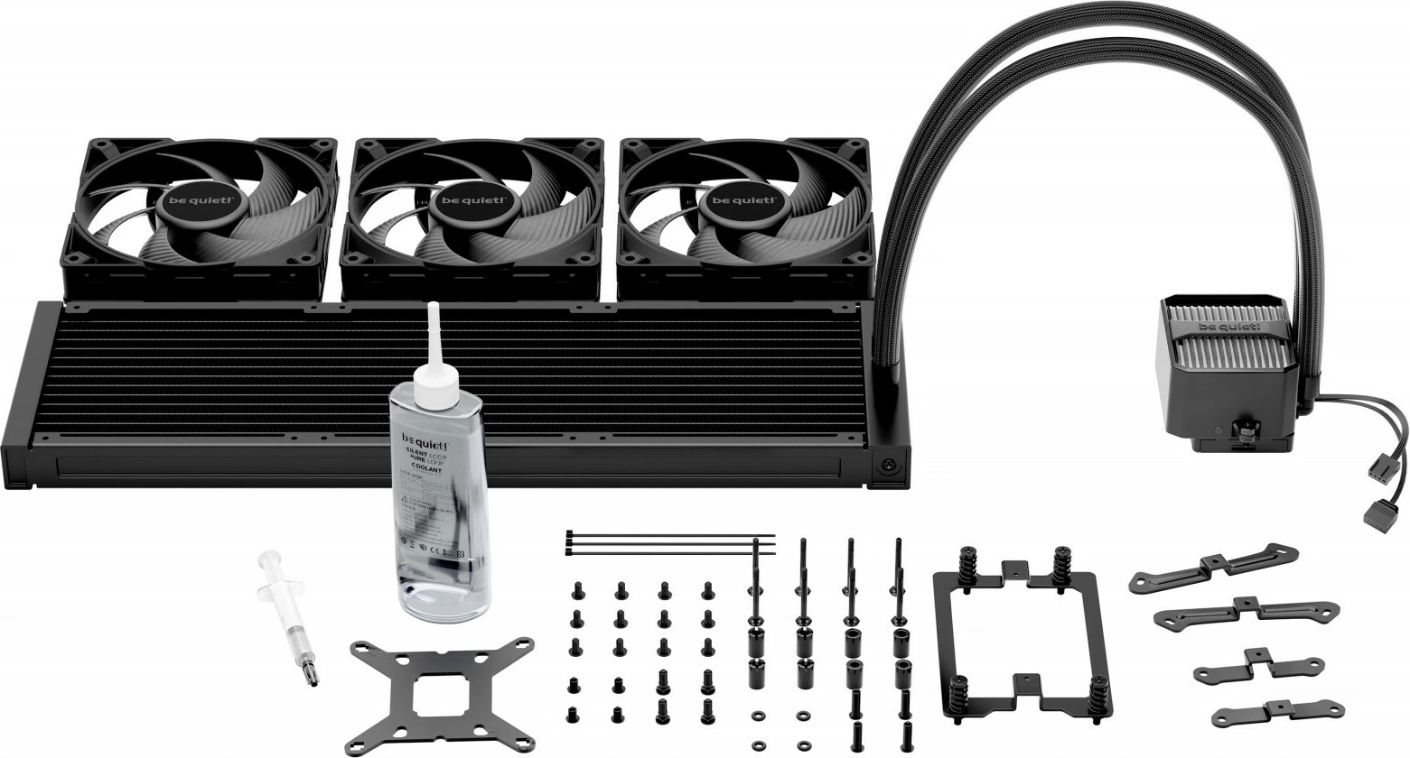 AIO vodno hlajenje 420 mm, 3 ventilatorji, ARGB be quiet! Silent Loop 3