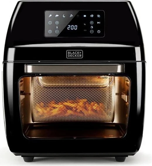 Friteza na zrak in pečica Black+Decker BXAFO1200E, 1700 W, črna