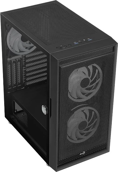 Namizna ohišje PGS Graphite-G-BK-v2 FRGB, Aerocool, črno