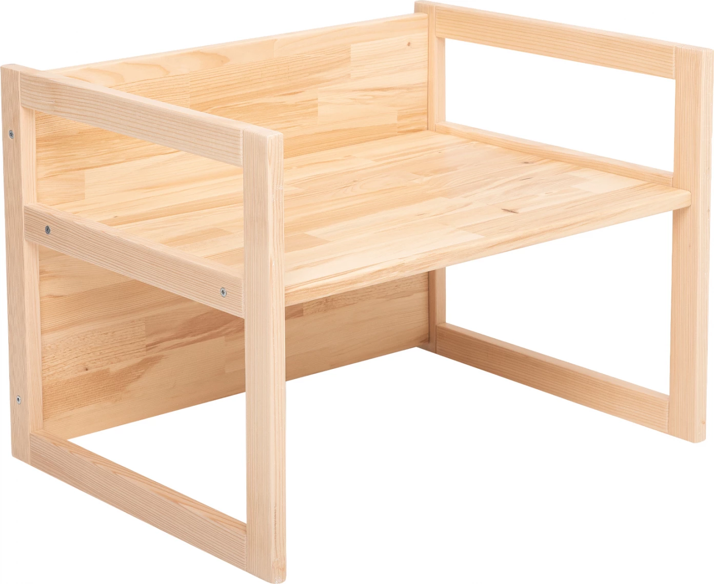 Otroška lesena klop-miza MIKO FH9289 naravna 64,5x45,x47Y cm