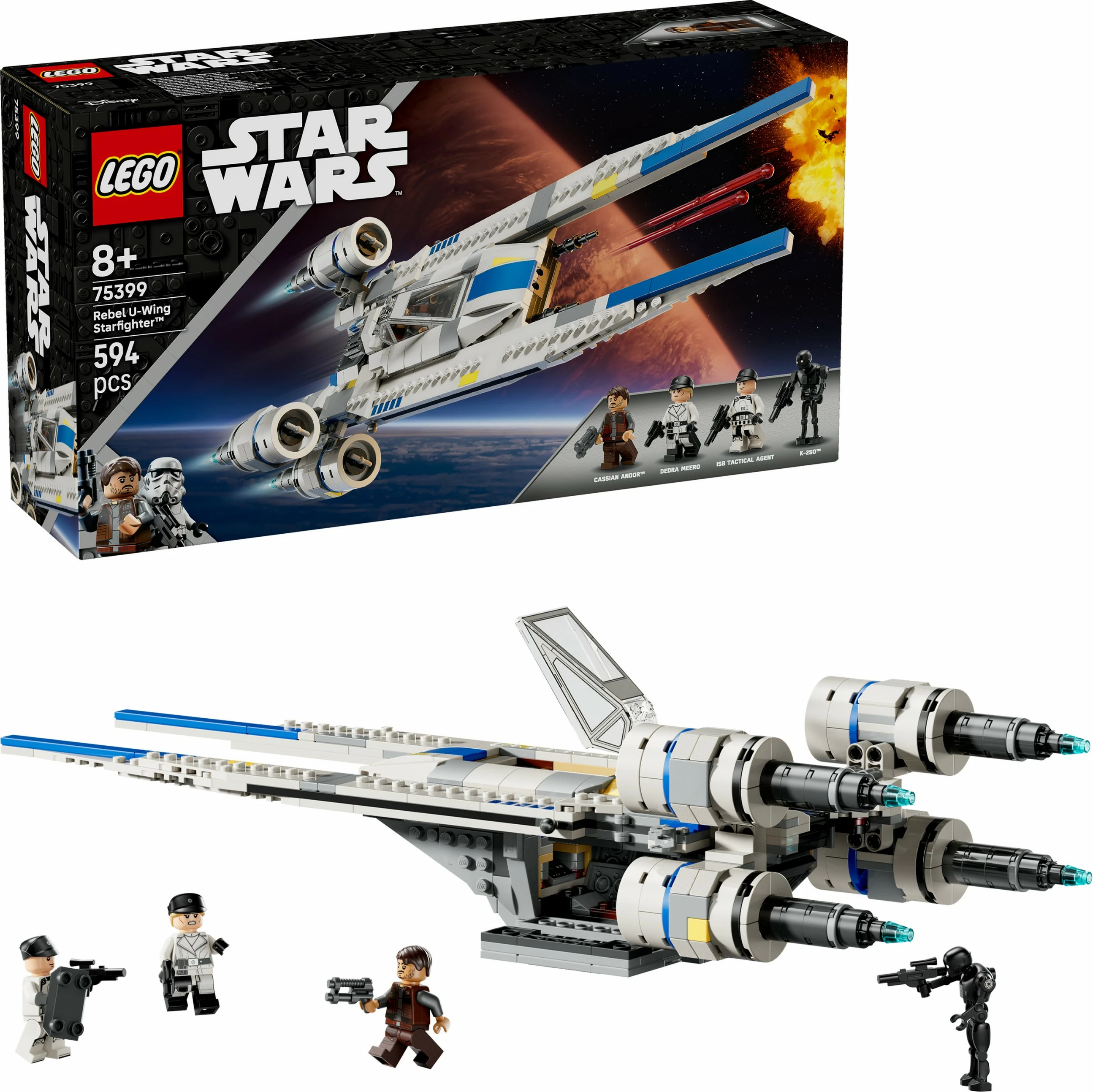 Set za sestavljanje Rebel U-Wing Starfighter 75399 LEGO Star Wars, 594 delov, večbarven