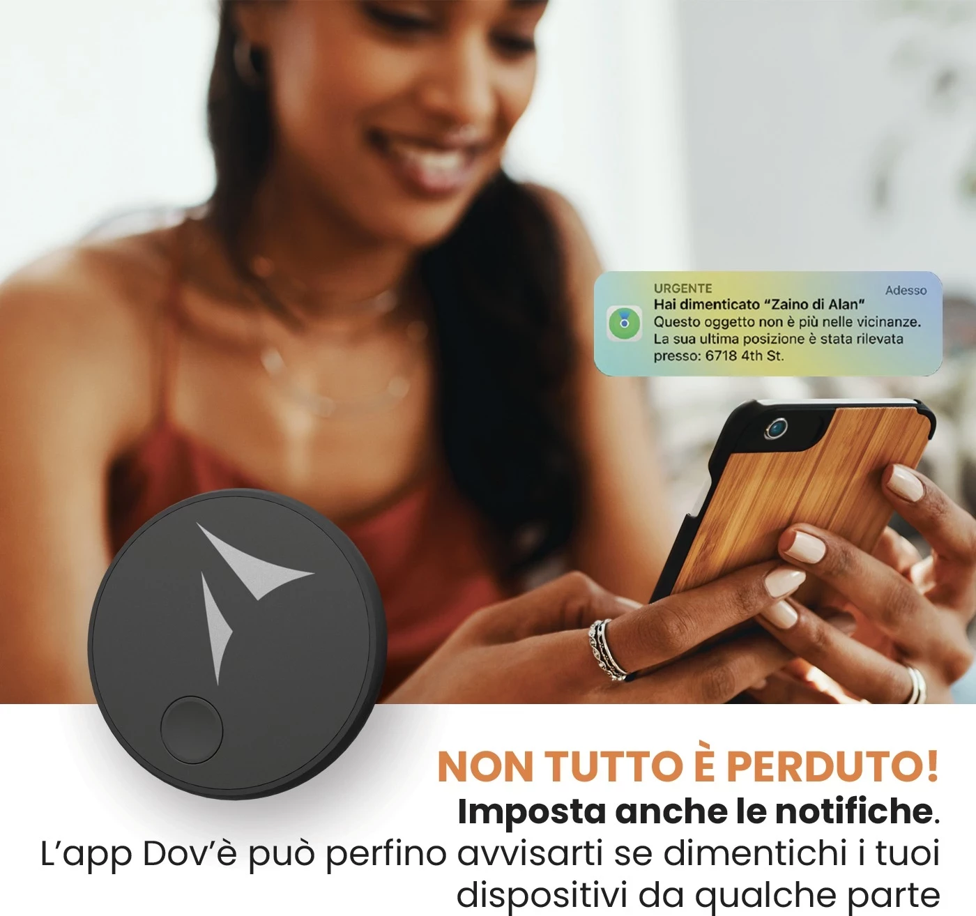 Sledilnik Techmade TM-BL005S Tech Find, črn