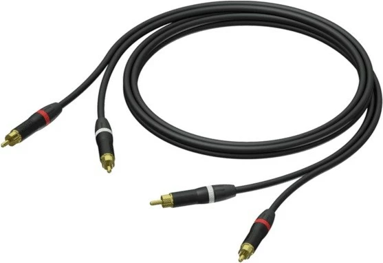 Avdio kabel PROCAB PRA800/1.5, 2x RCA moški - 2x RCA moški, 1,5 m, črn