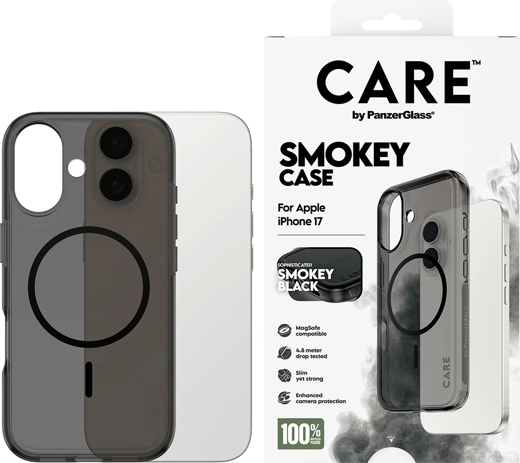 Zaščitni ovitek CARE BY FLAGSHIP CASE URBAN EXP za telefon, PanzerGlass, temno prozoren