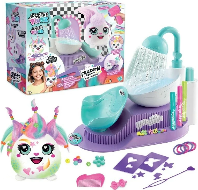 Frizerski set za plišaste igrače Projekt Plusz Epee, EP60472, z elektronskim aerografom, večbarven