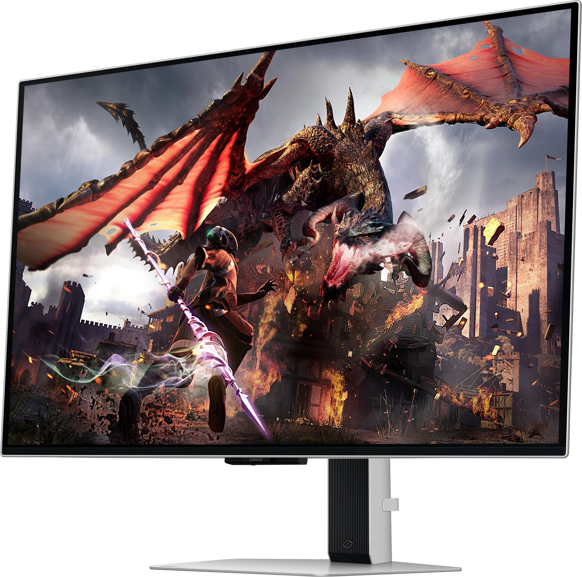 32" 4K Ultra HD OLED monitor, Samsung G80SD, srebrn