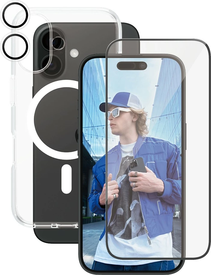 Mrežica zaščitna PanzerGlass CARE Flagship 3-v-1 za iPhone 16, prozorna