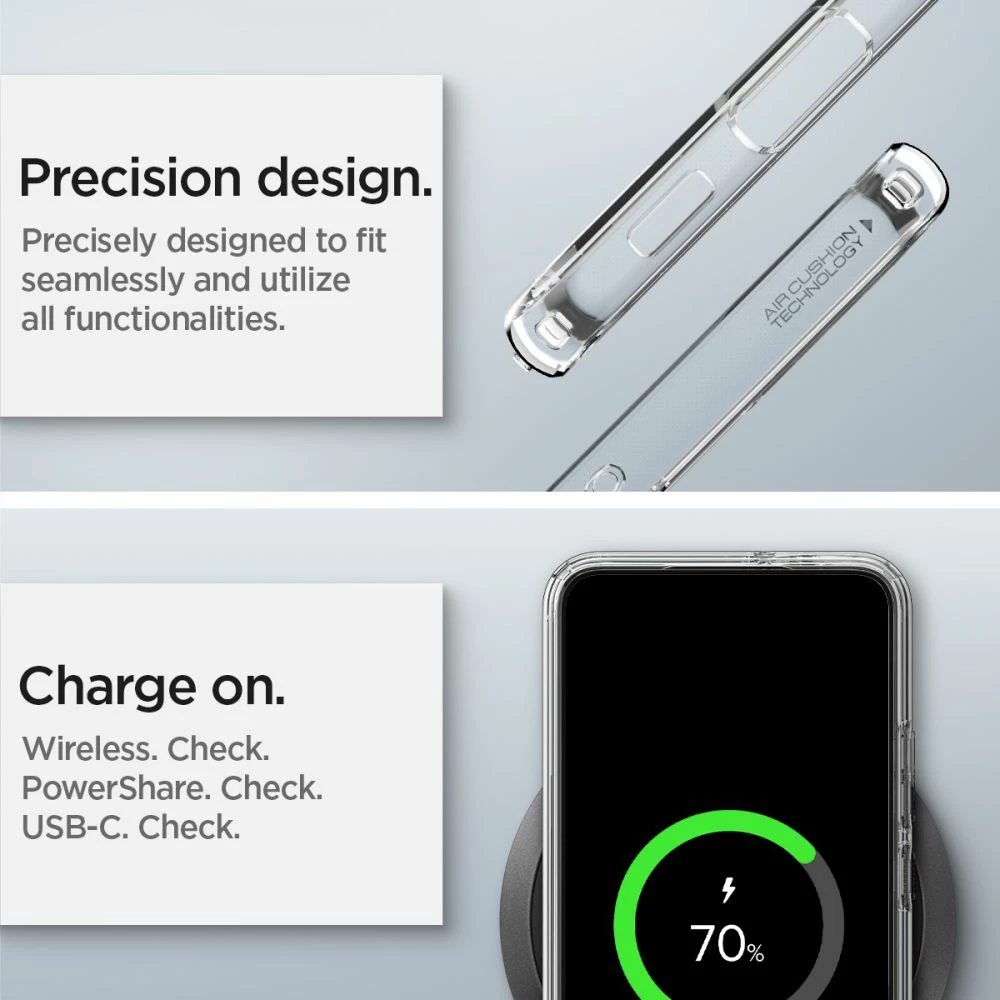 Ovitek za telefon Spigen Ultra Hybrid za Samsung Galaxy S22, prozoren
