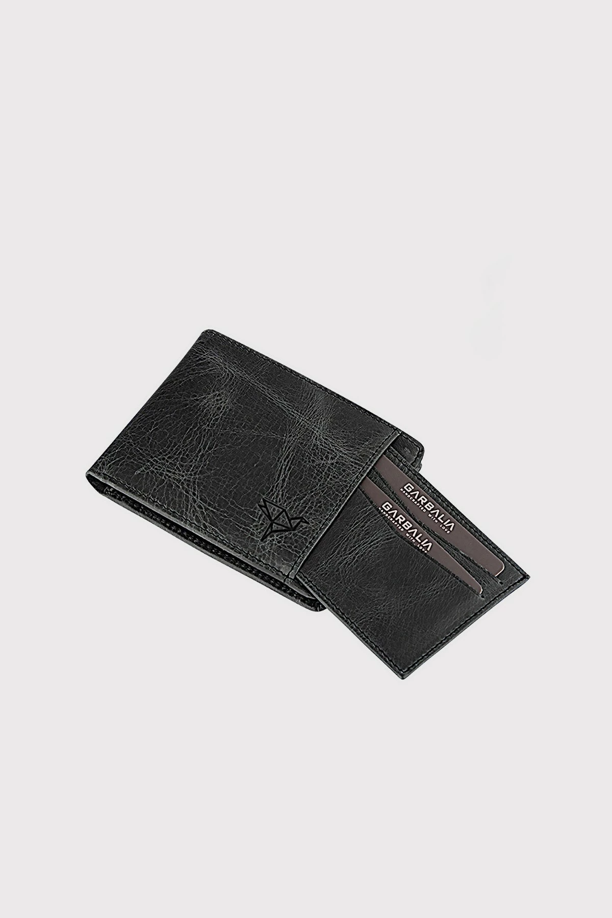 Eleganten nosilec kartic iz prave kože Zoozie Bags, Kanguru, črn