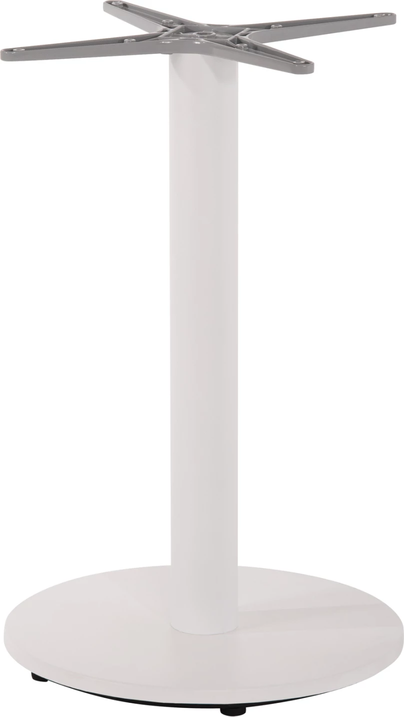 Osnova za mizo iz aluminija FH476.02 okrogla v mat beli barvi 48x48 cm križ Φ45Χ73H cm