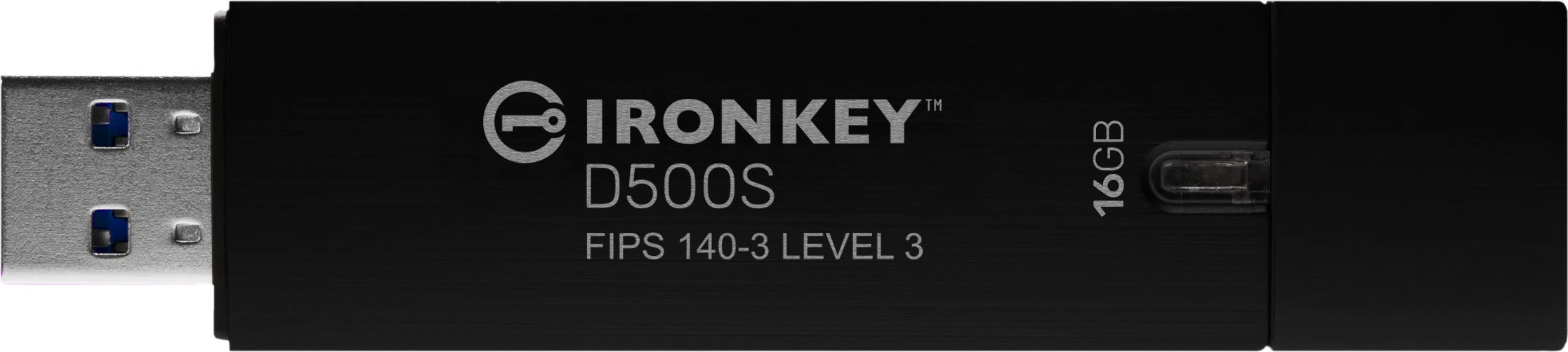 USB ključ Kingston IronKey D500S 16GB, USB 3.2, črn