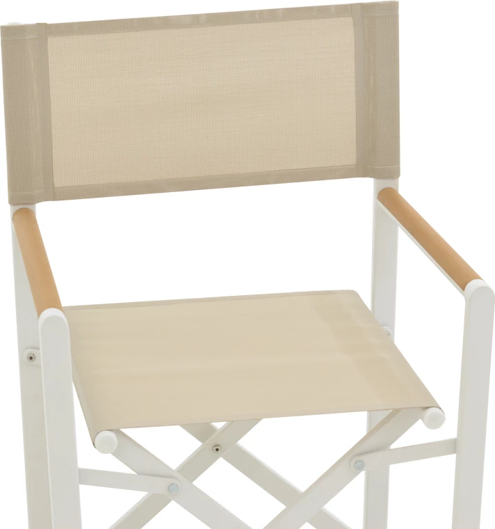 Sestav mize s stoli Kliton-Mabu, aluminij, bela, 150 x 80 x 74 cm