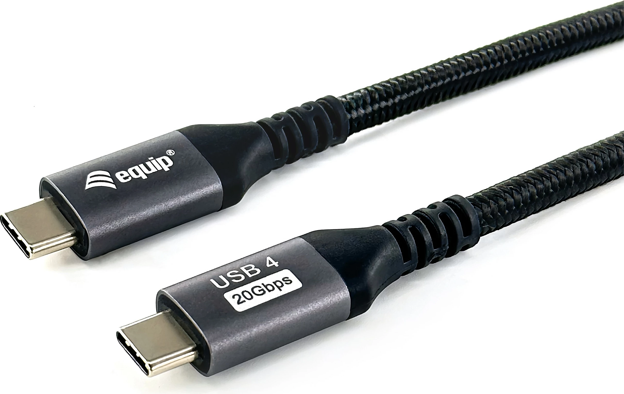 Napreden USB4 Gen 2x2 Type-C na Type-C kabel Equip 128382, 2 m, 20 Gbps, 100 W, črn