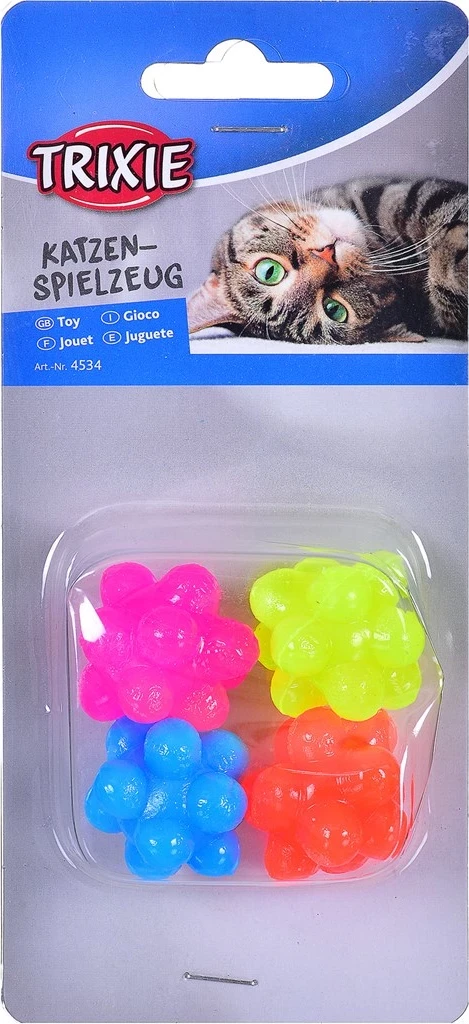 Lutka za mačko Trixie, 3,5 cm, 4 kosi