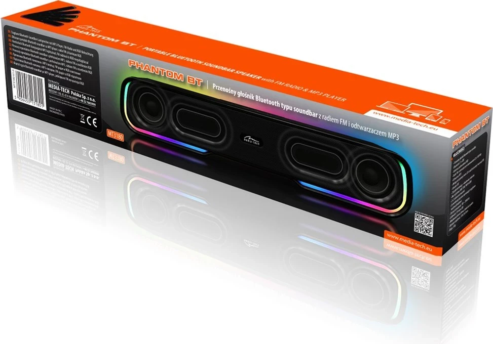 Bluetooth zvočni bar Media tech PHANTOM BT MT3180, črn