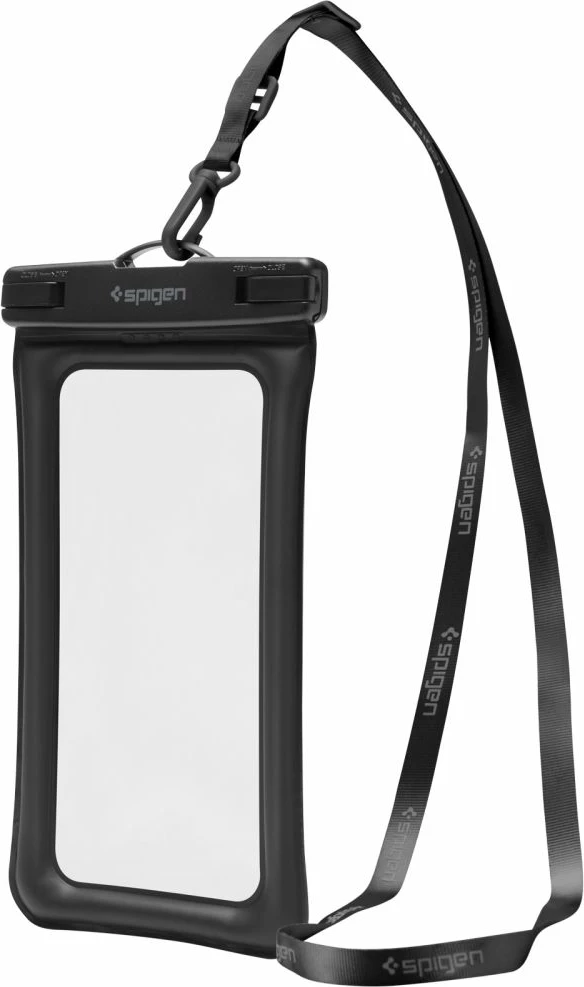 Vodoodporen ovitek za pametni telefon, IPX8, set 2 kosa, črn, Spigen Aqua Shield A610