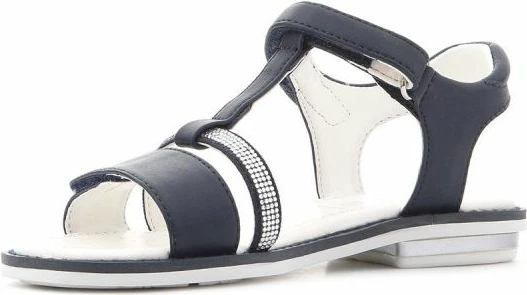 Sandali dihanja z okrasitvijo iz kristalov Geox, modri