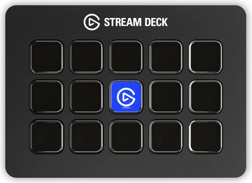 Kontrolnik z 15 programabilnimi gumbi, Elgato Stream Deck MK.2, 118 mm x 84 mm, črn