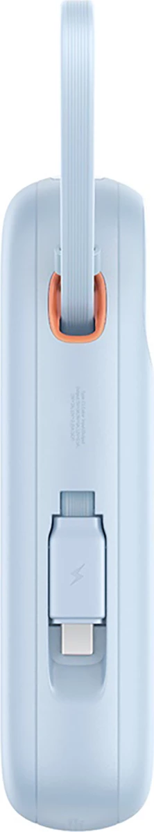 Kompakten powerbank, Baseus QPow 2, 10000 mAh, 30 W, z integriranim kablom USB-C, moder