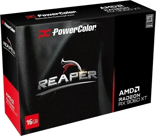 Grafična kartica PowerColor RX9060XT 16G-A, 16 GB, GDDR6, črna