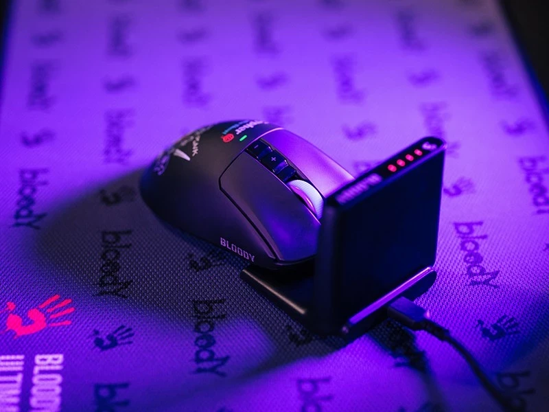 Brezžična igralna miška Bloody R73 ULTRA DUO Cypher Ghost, A4-Tech, RGB, črna