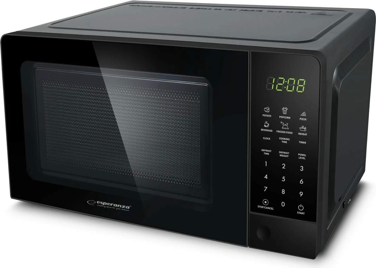 Mikrovalovna pečica Horneado Esperanza, 20 L, 700 W, črna