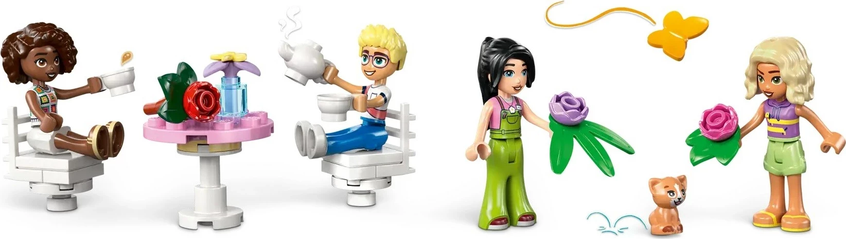Set za gradnjo Plant Café & Flower Shop LEGO Friends 42671, 1138 kosov, za otroke 9+ let