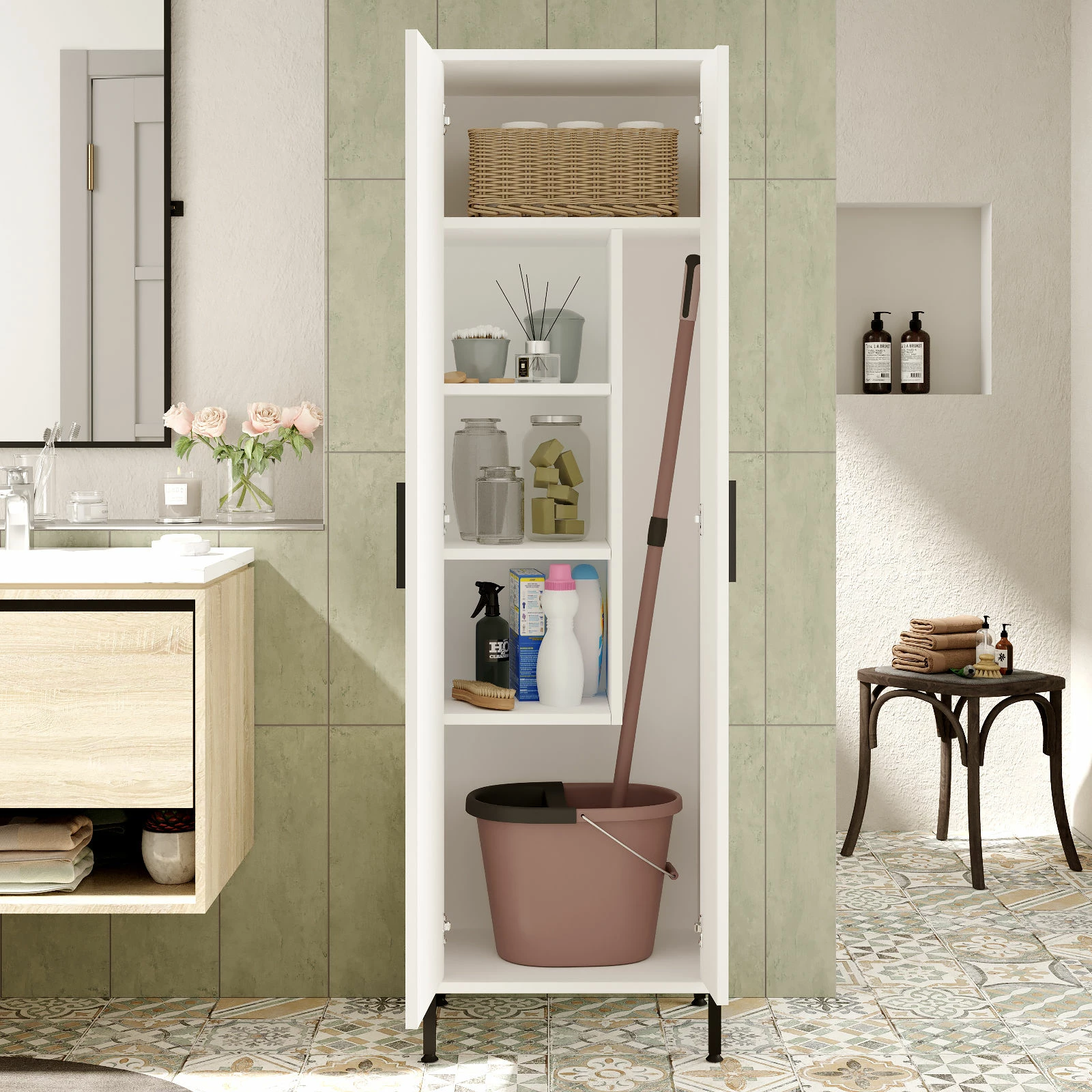 Večnamenska omara Hanah Home Dy1-W, bela