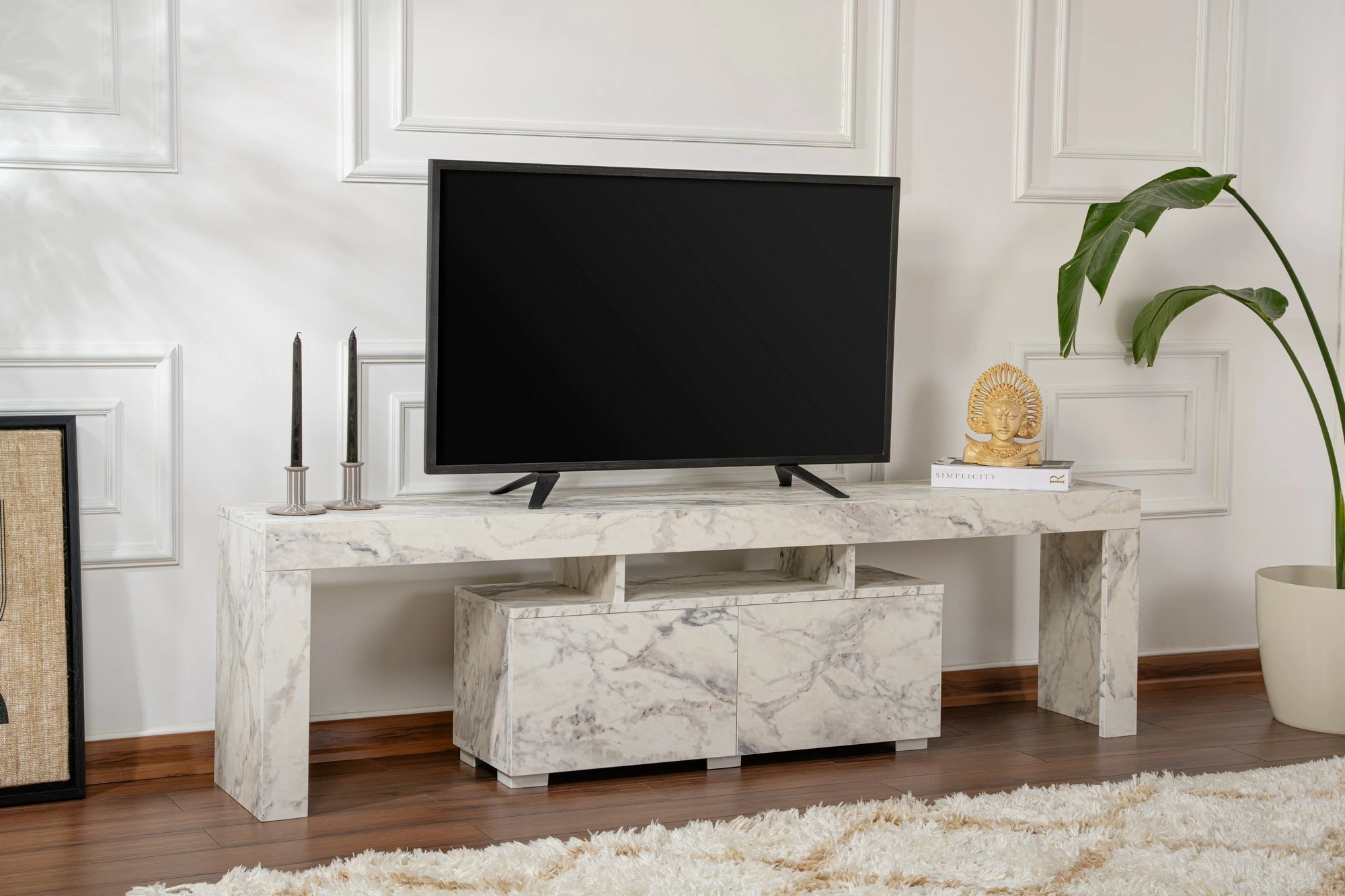 Komoda za TV Enclave Nordure, marmor Fressia