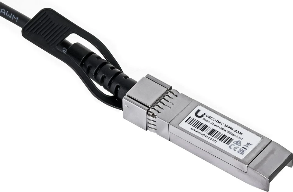 Kabel InfiniBand/optika SFP+ 10 Gbit/s Ubiquiti UACC-DAC-SFP10-0.5M, 0,5 m, črn