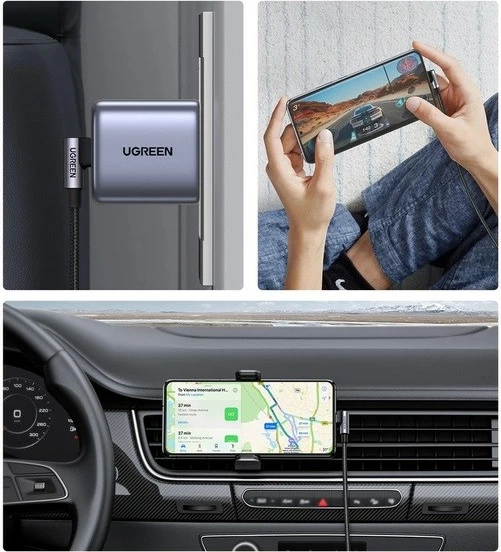 USB-C kabel 0,5 m, 60 W, siv UGREEN 50122B