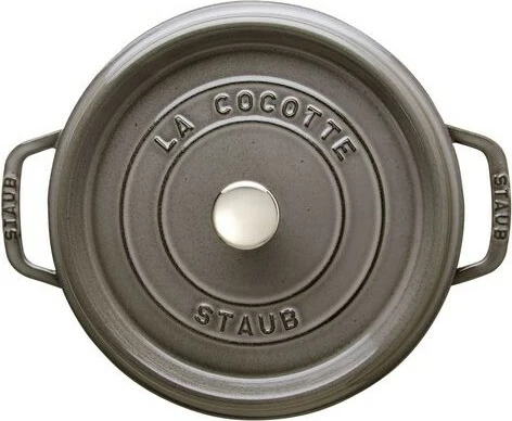 Pekač iz litega železa, Staub Cocotte 24 cm 3,8 L, siva