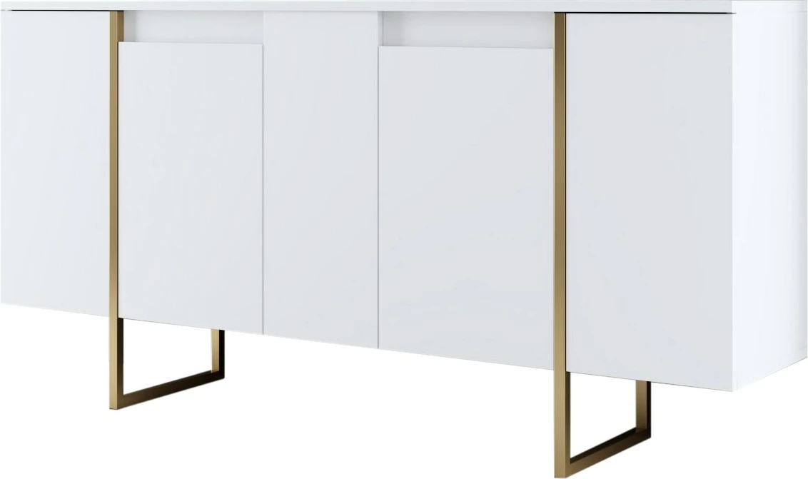 Set pohištva za dnevno sobo, Skye Decor, bela in zlata, Luxe