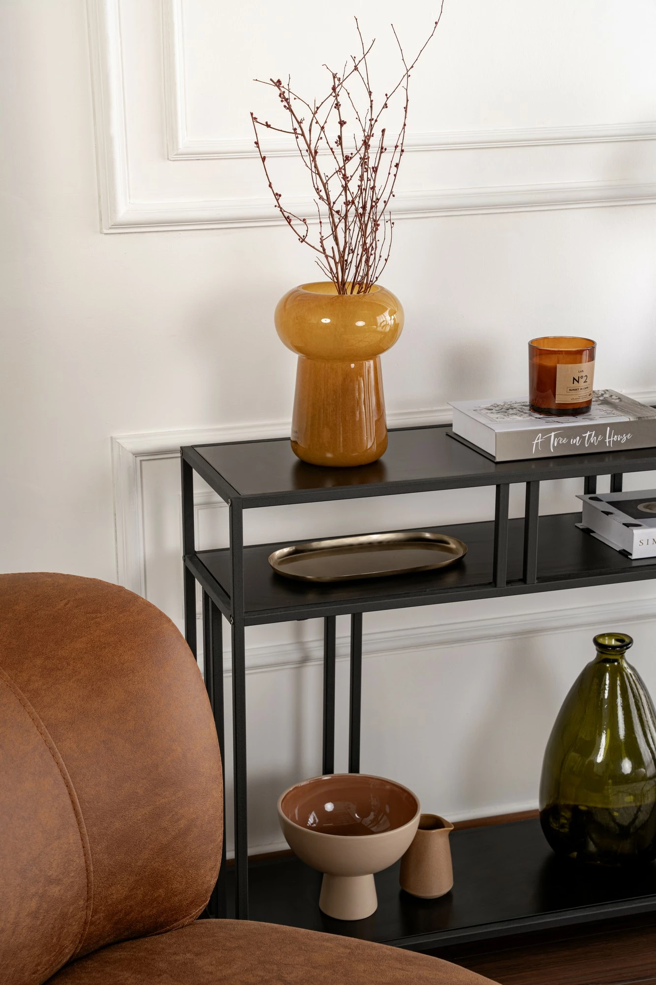 Elegantna stranica Hanah Home Venedik, črna