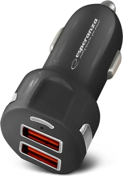 Avtomobilski polnilec z Quick Charge 3.0, Esperanza EZ110, črn