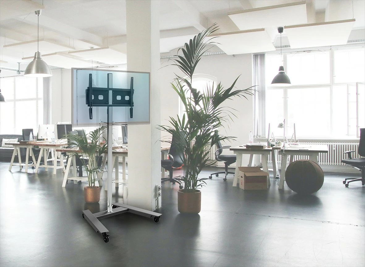 Stojalo za zaslon Edbak TR5E, za 42–65 in, VESA 100x100–600x400, 50 kg, črno