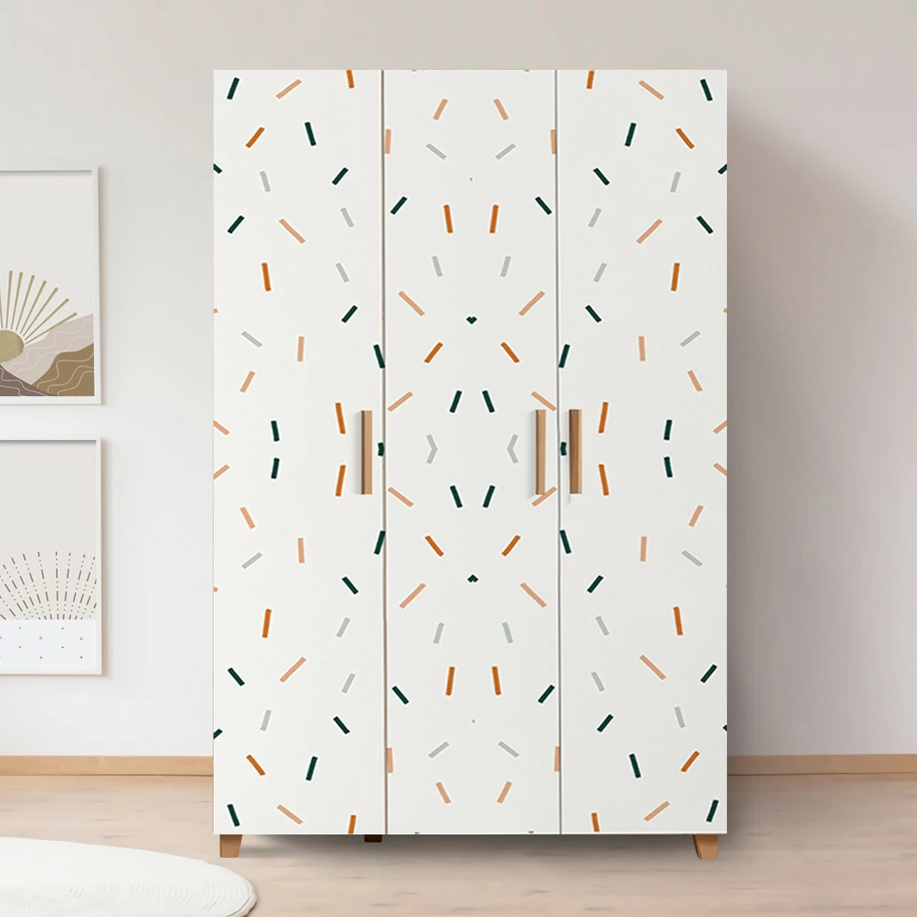 Moderni omarica Leva Hedera Line, Hanah Home, Atlantic Pine in bela