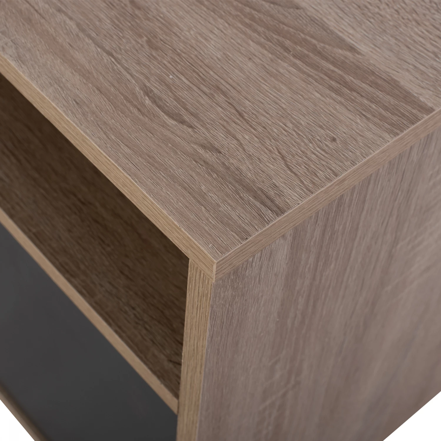 TV omarica iz melamina DANNA v sivi in sonama barvi 120x40x55 cm