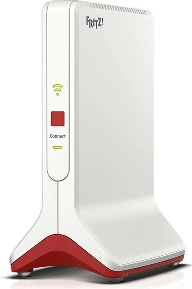 Prenosni usmerjevalnik FRITZ!Repeater 6000, Wi‑Fi 6, tri‑pasovni, Ethernet LAN, rdeče, belo